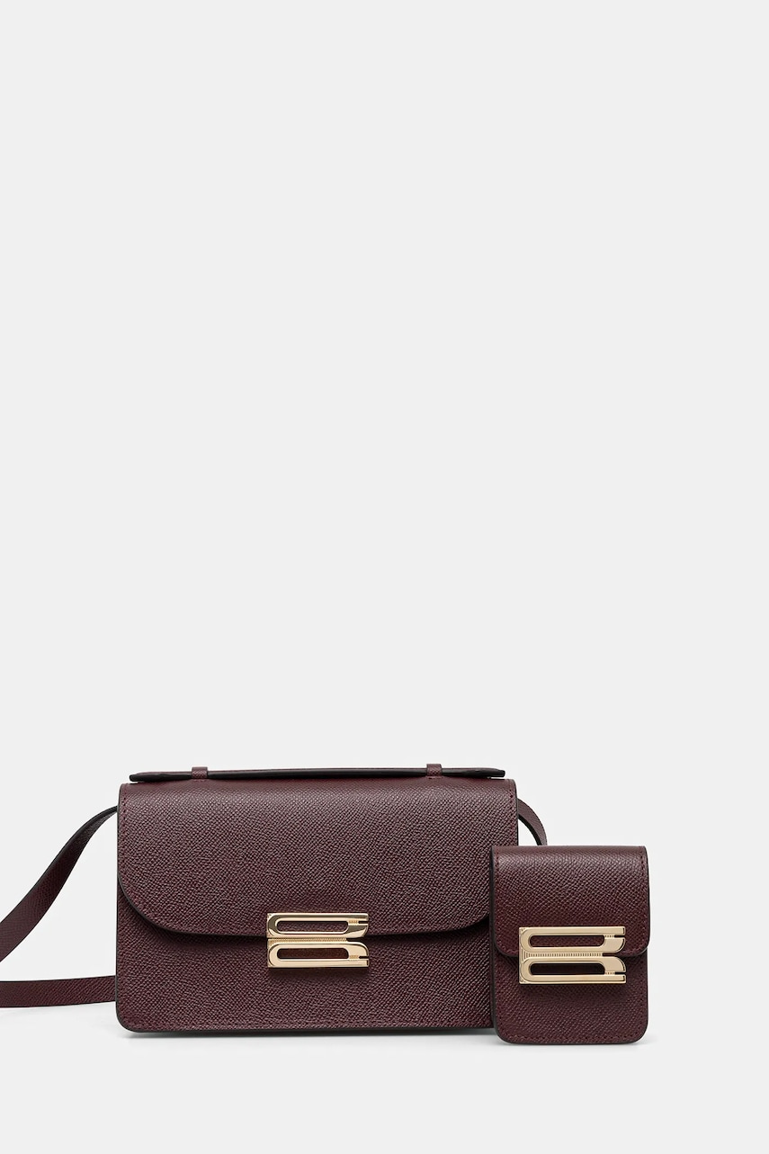 Victoria Beckham poseta de piele culoarea bordo, B225AAC006523A