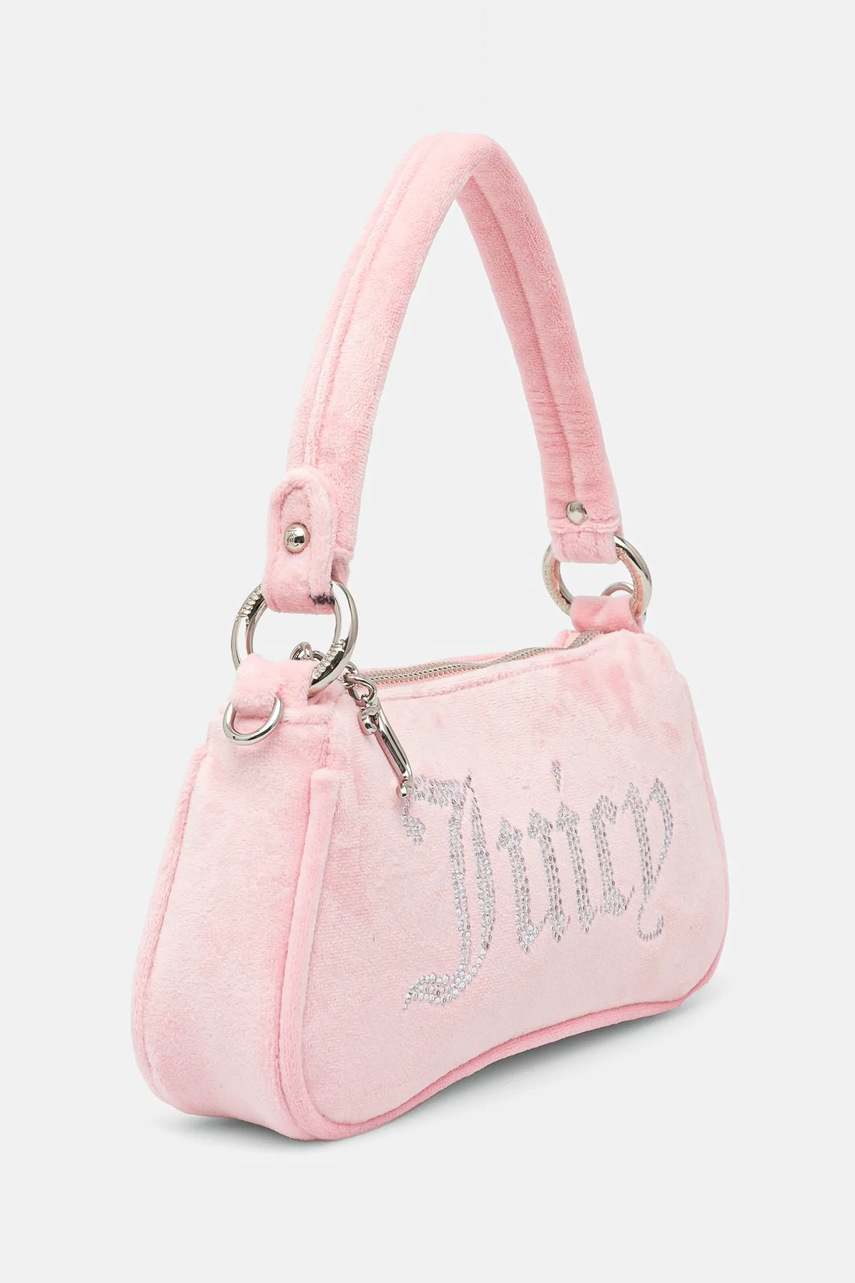 Сумочка из велюра Juicy Couture Kimberly цвет розовый BEJQL8767WPO Сумочка из велюра Juicy Couture Kimberly цвет розовый BEJQL8767WPO