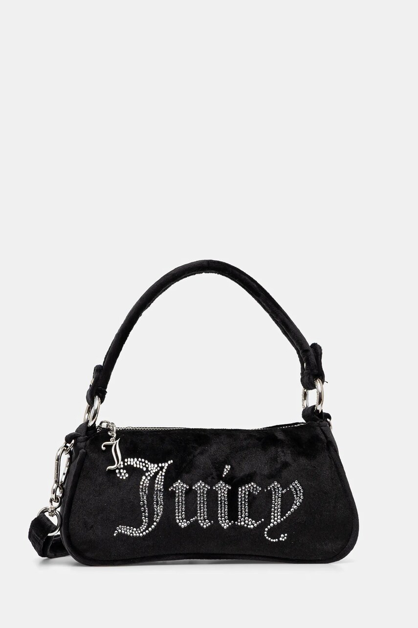 Juicy Couture geantă de mână din catifea Kimberly culoarea negru, BEJQL8767WPO