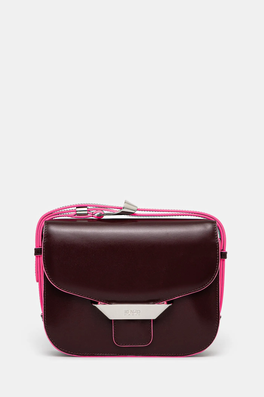 Kenzo geantă de piele culoarea bordo, FF52SA318L3B.24
