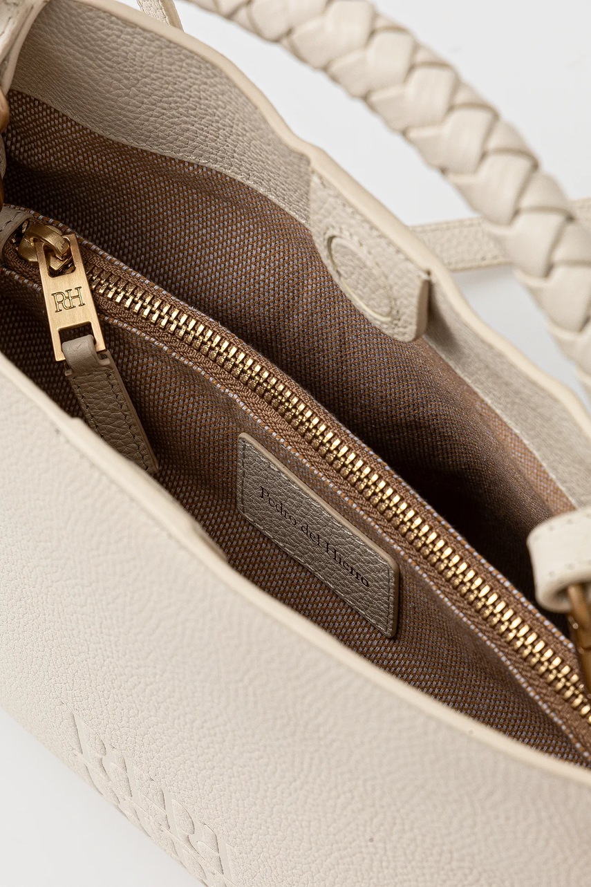 Δερμάτινη τσάντα Pedro del Hierro χρώμα: μπεζ, 1119573 φωτογραφία