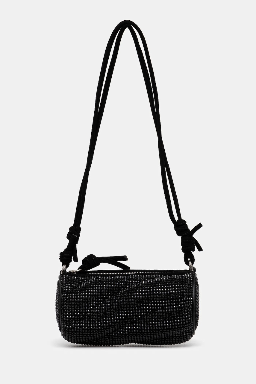 Fiorucci poșetă Suede Rhinestone Micro Mella culoarea negru, U01FMASL005LE05BK01