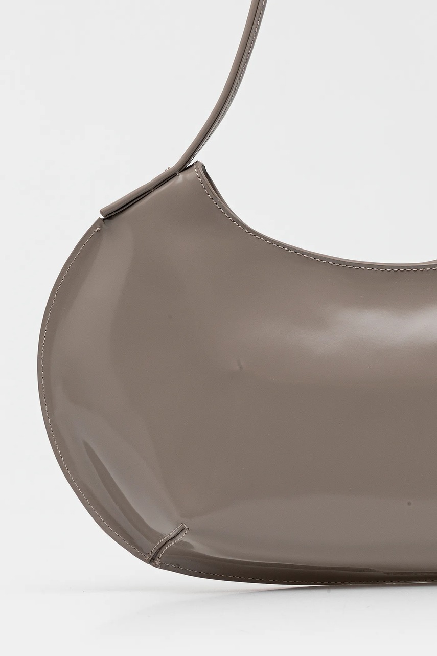Δερμάτινη τσάντα By Far χρώμα: γκρι, MWBSB056CL017BG037PL φωτογραφία