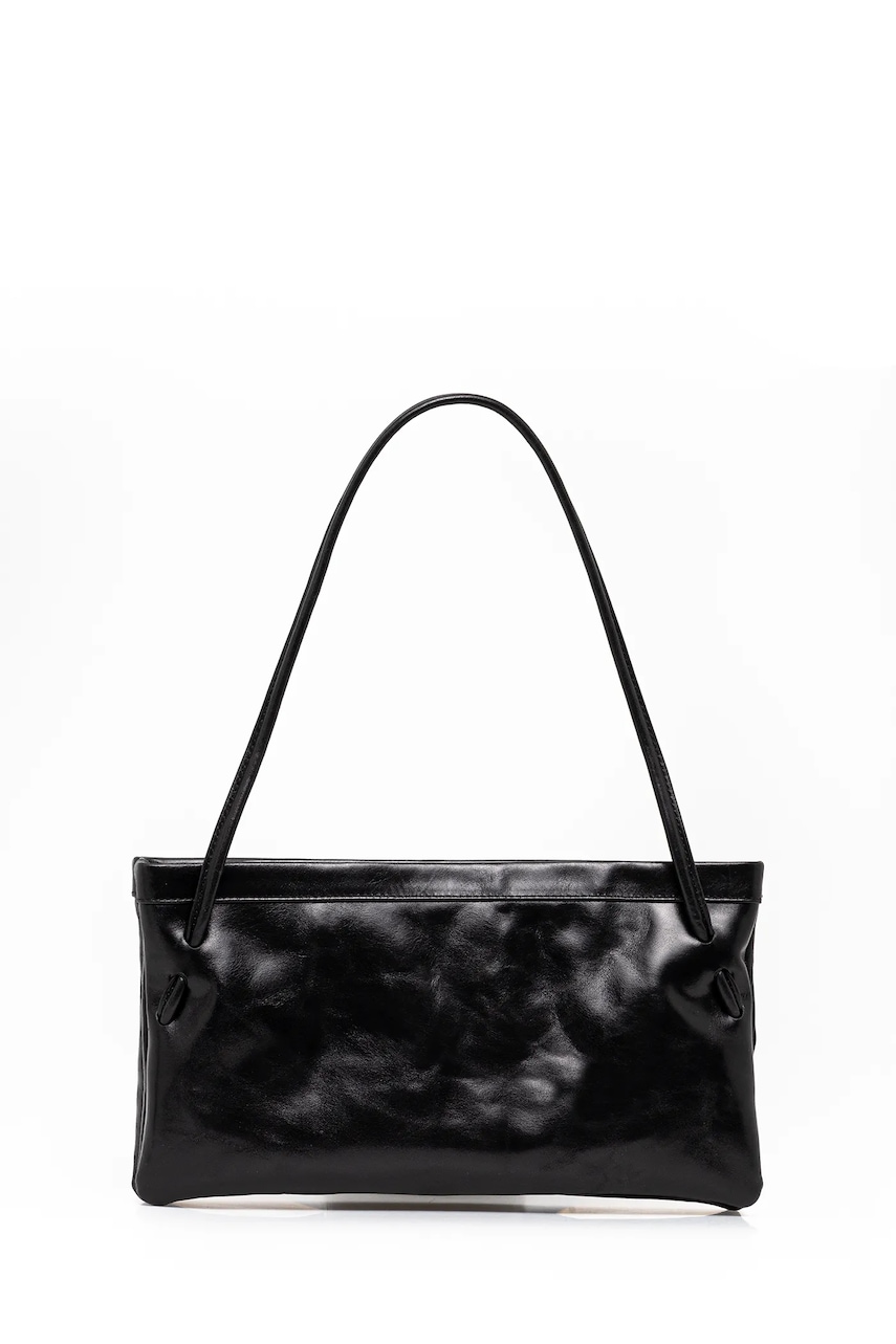 By Far poșetă de piele culoarea negru, MWBSB057CL034BK001PL