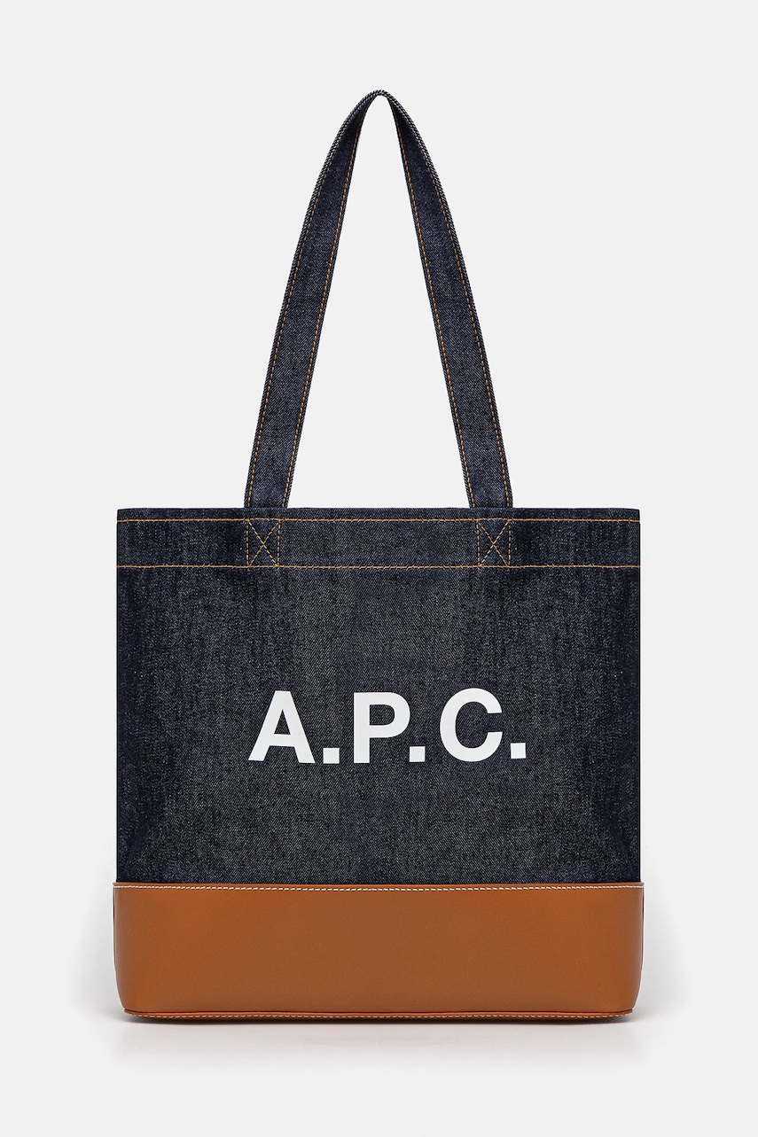 A.P.C. geantă Tote Axel E W culoarea bleumarin, CODDP.M61917