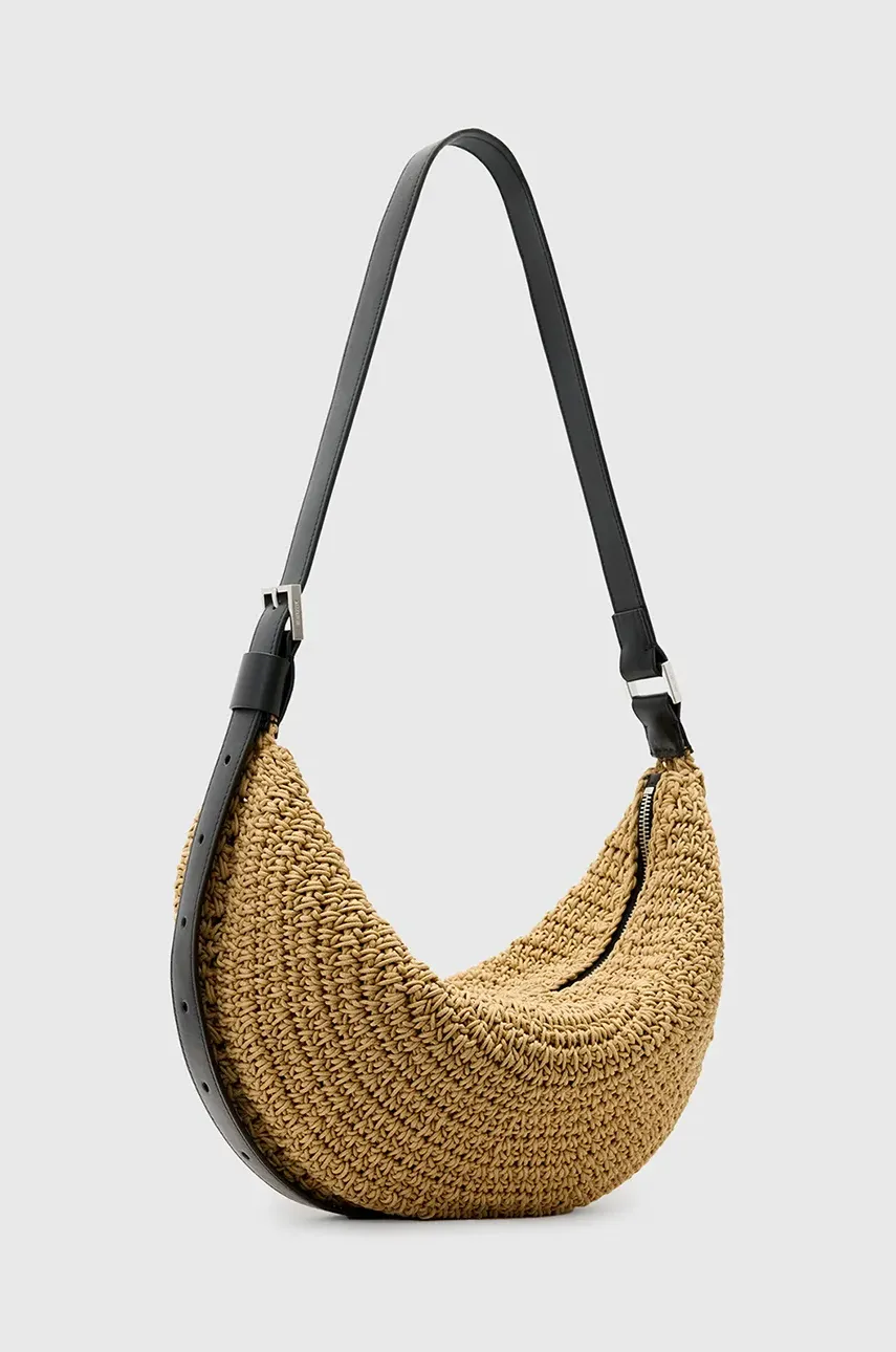 Сумочка AllSaints HALF MOON цвет бежевый W118XC Сумочка AllSaints HALF MOON цвет бежевый W118XC