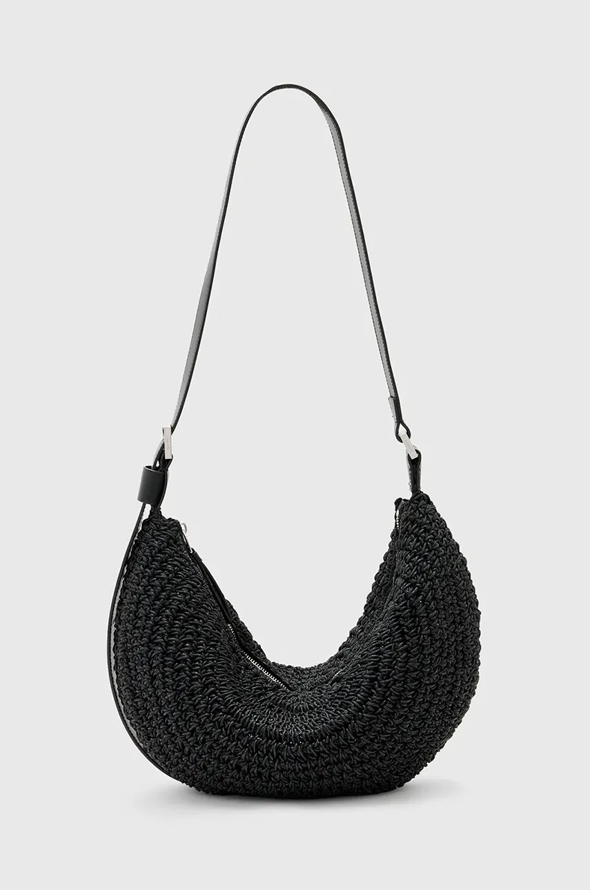 AllSaints poseta HALF MOON culoarea negru, W118XC