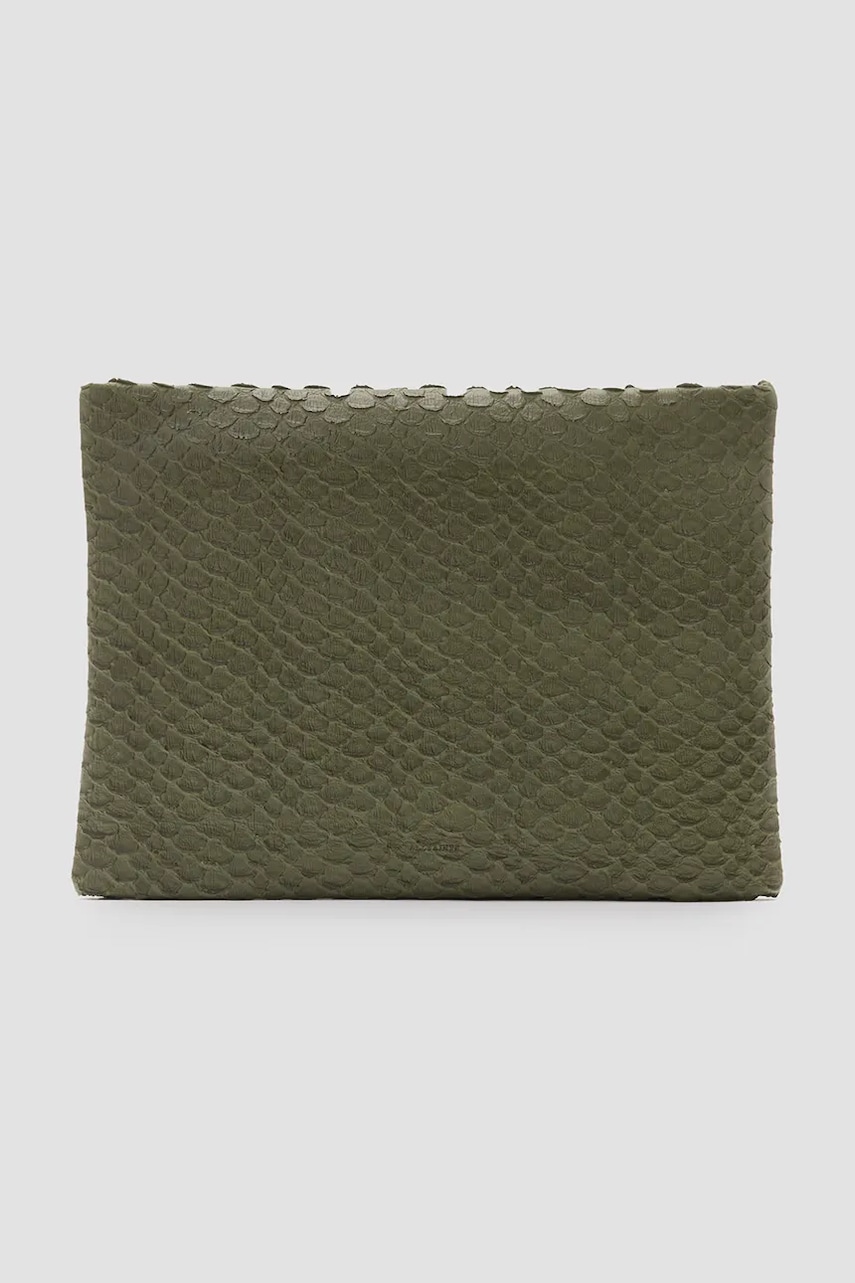 AllSaints geanta piele BETTINA SNAKE culoarea verde, W288XC