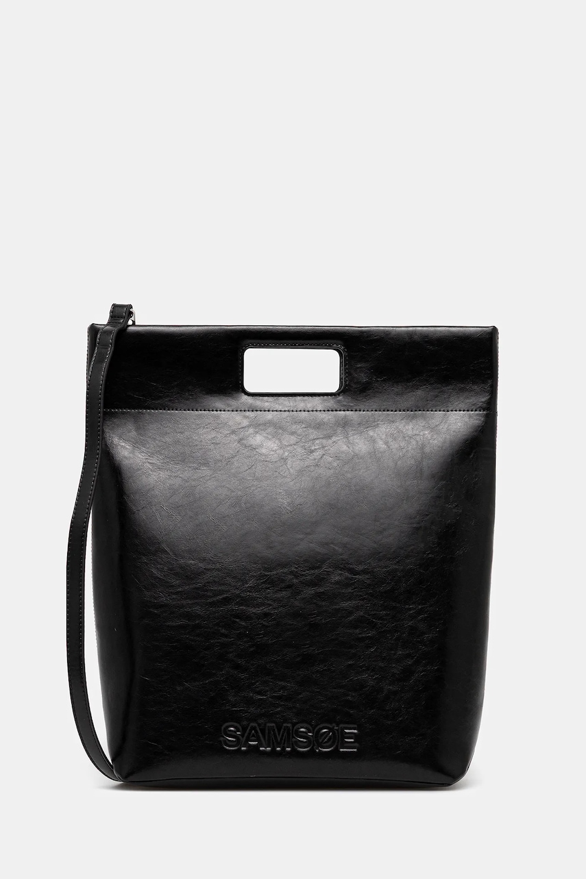 Samsoe Samsoe geantă Sajennie Tote Bag culoarea negru, F25100104