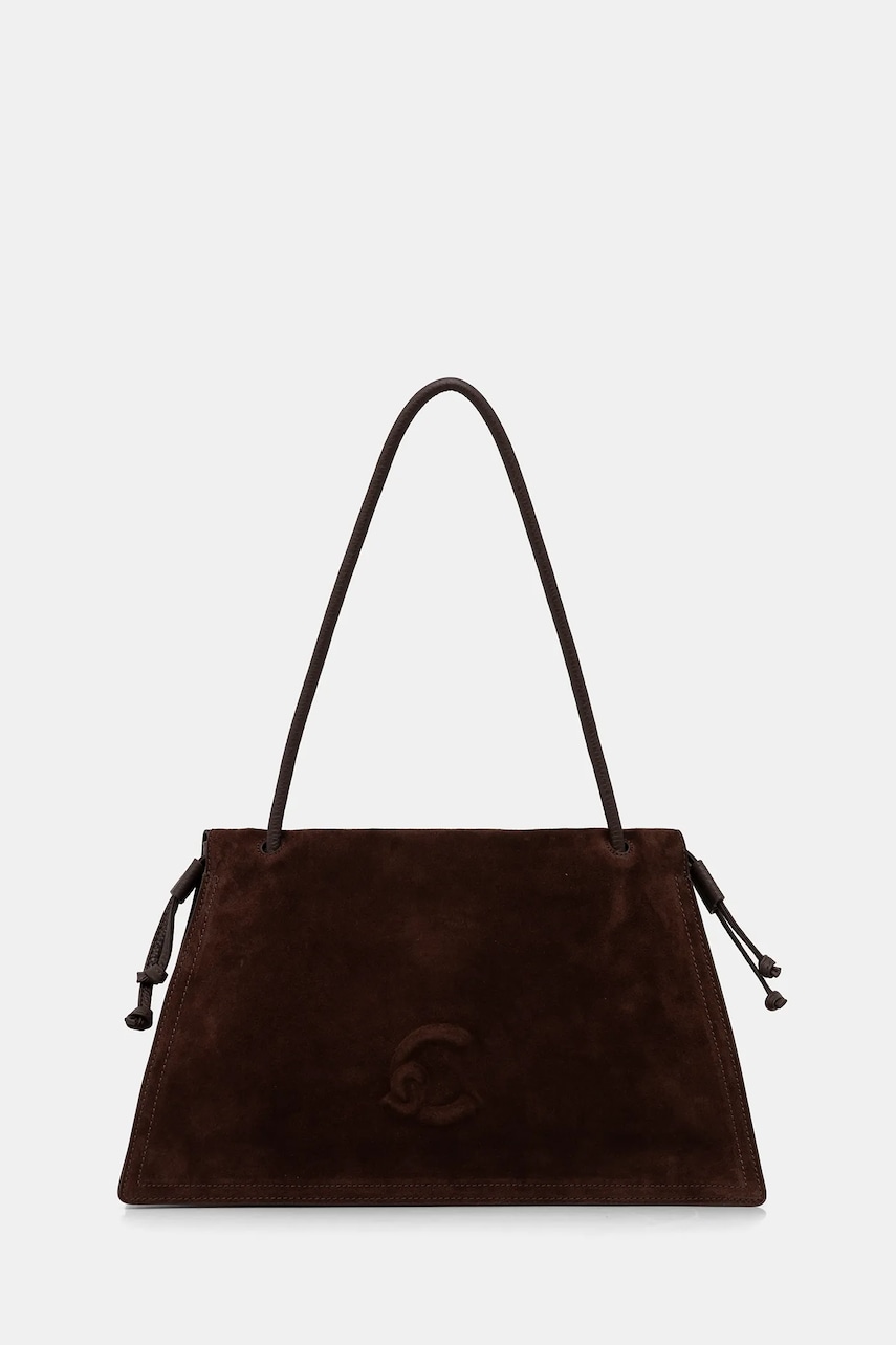 Coccinelle geantă de mână din piele întoarsă COCCINELLEDULSE SUEDE culoarea maro, E1.SS6.13.01.01