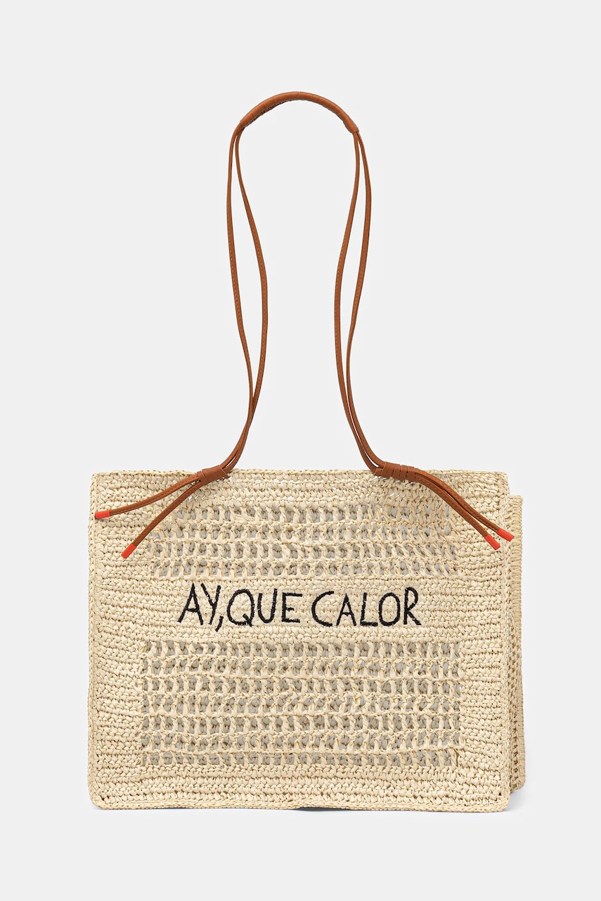 women'secret geanta de plaja culoarea bej