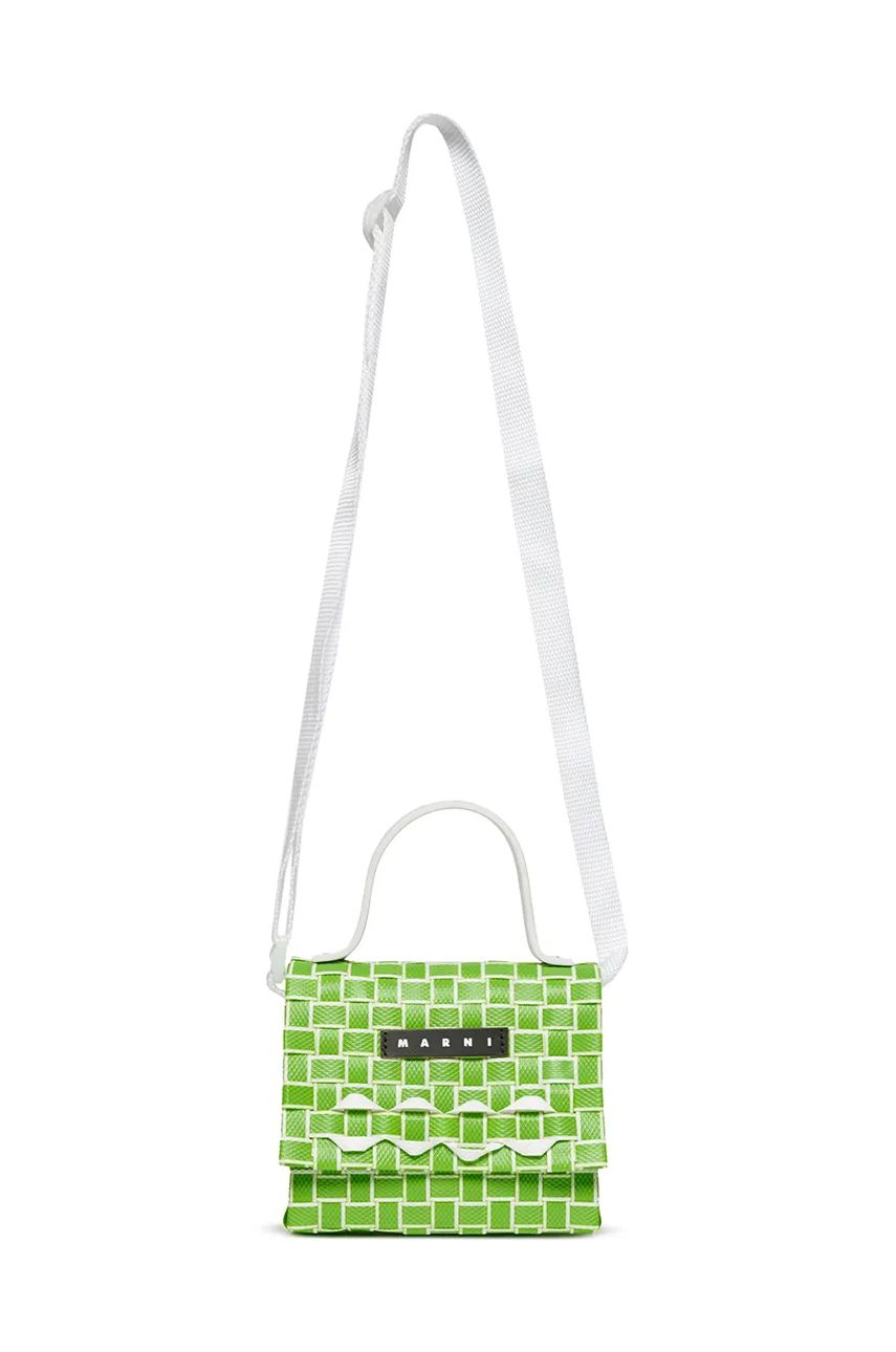 Marni poseta fete MW100F JOY BAG MICRO BAGS culoarea verde, M01482