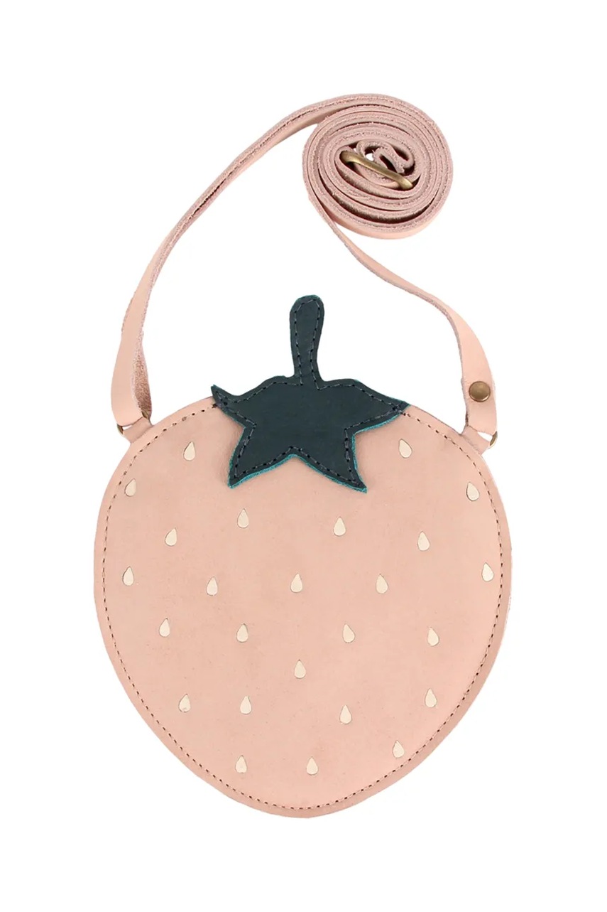 Детская кожаная сумочка Donsje Nanoe Fruit Purse Strawberry цвет розовый 5009002