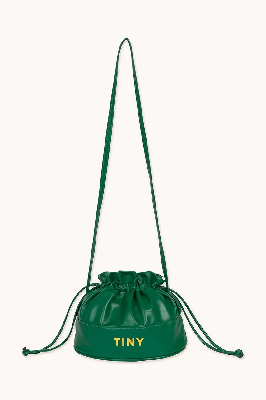 Детская сумочка Tinycottons SOLID BUCKET BAG цвет зелёный SS25-388