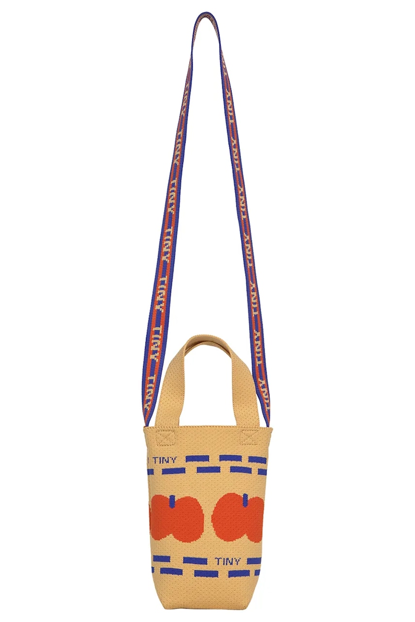 Tinycottons poseta fete TANGERINES SMALL TOTE BAG culoarea bej, SS25-390