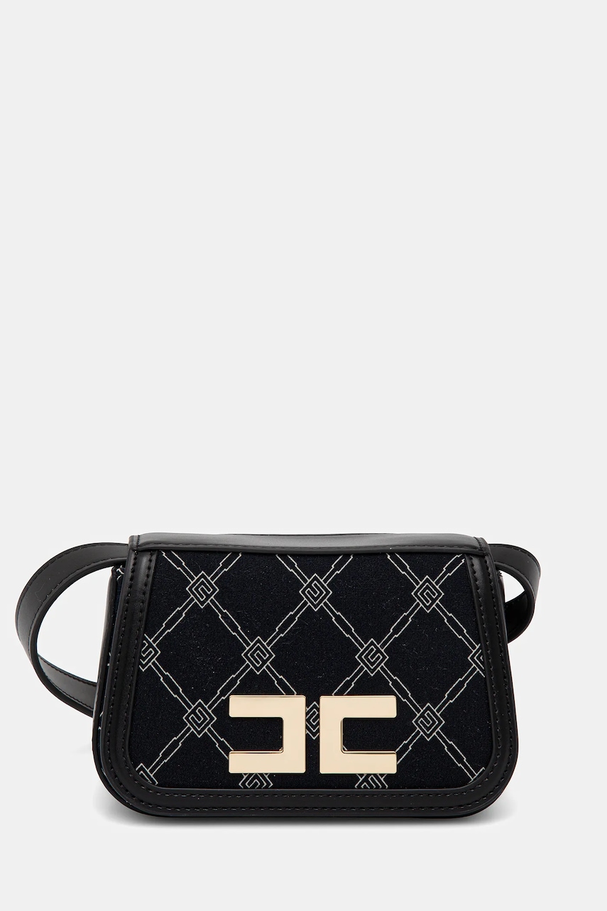 Elisabetta Franchi geantă fete culoarea negru, EFBO104.C.GA018
