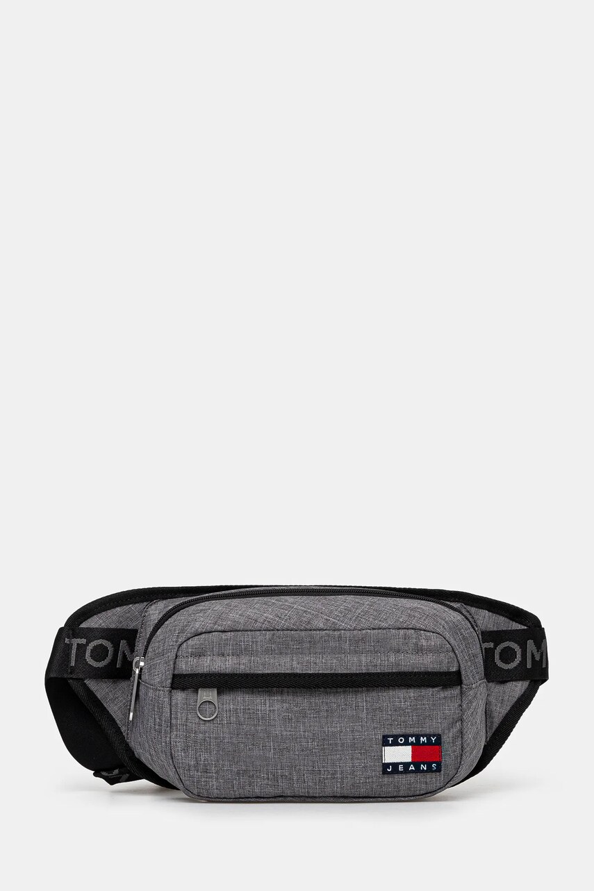 Levně Ledvinka Tommy Jeans šedá barva, AM0AM13315