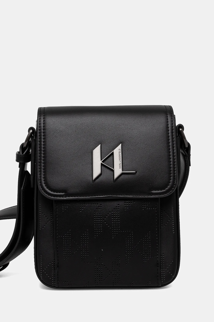 Karl Lagerfeld borsetă K/PLAK culoarea negru, 246M3076