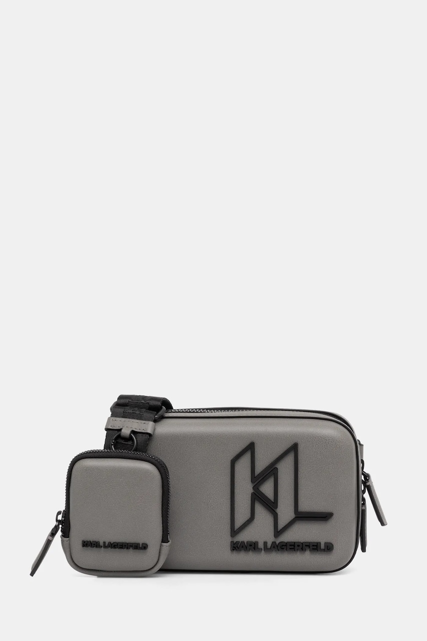 Karl Lagerfeld borseta K/MONOGRAM culoarea gri, A1M30114