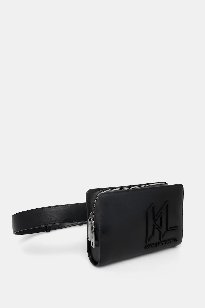 Кожаная сумка на пояс Karl Lagerfeld K/MONOGRAM цвет чёрный A1M30115 Кожаная сумка на пояс Karl Lagerfeld K/MONOGRAM цвет чёрный A1M30115