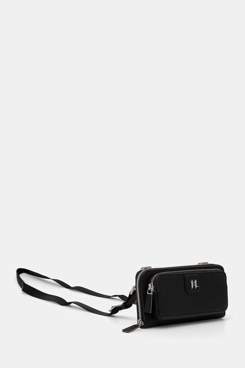 Кожаная сумочка Karl Lagerfeld K/MONOGRAM цвет чёрный A1M32100 Кожаная сумочка Karl Lagerfeld K/MONOGRAM цвет чёрный A1M32100
