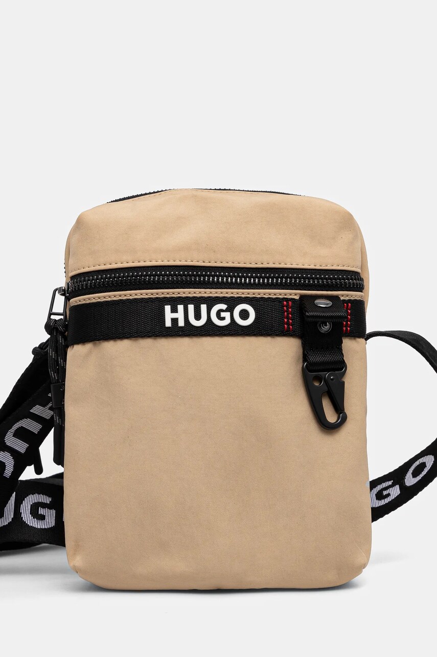 HUGO borseta culoarea bej, 50536009