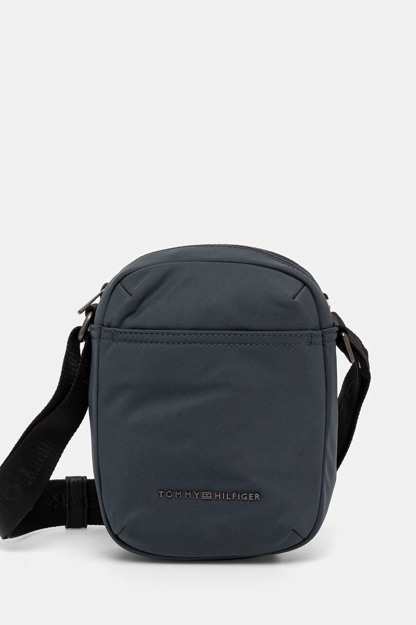 Levně Ledvinka Tommy Hilfiger šedá barva, AM0AM13111