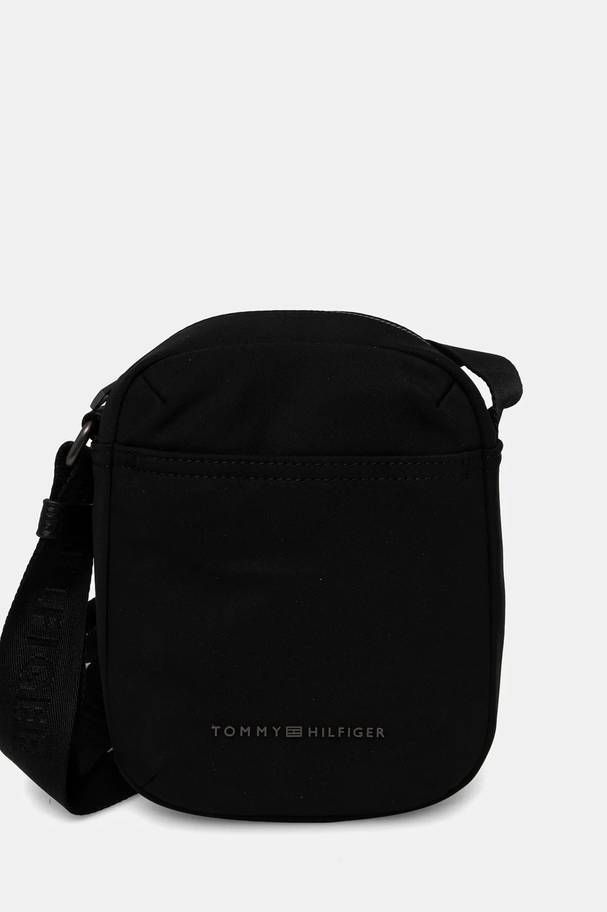Levně Ledvinka Tommy Hilfiger černá barva, AM0AM13111