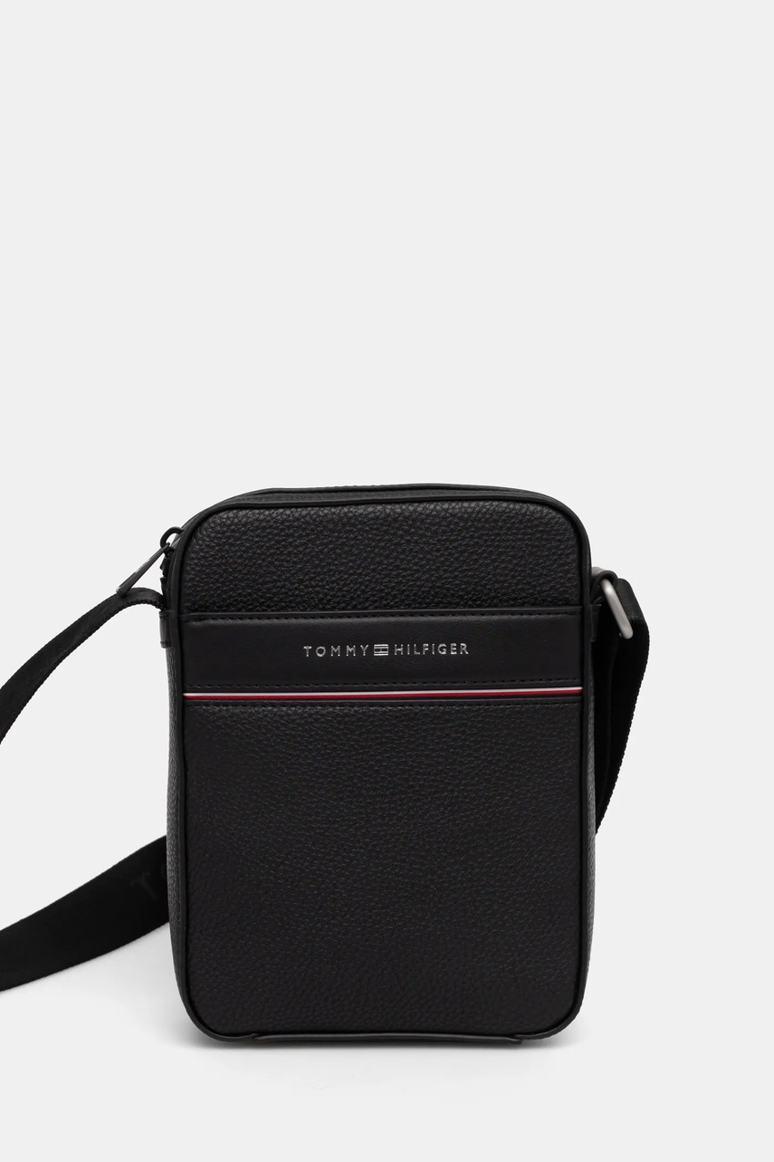 Levně Ledvinka Tommy Hilfiger černá barva, AM0AM13303
