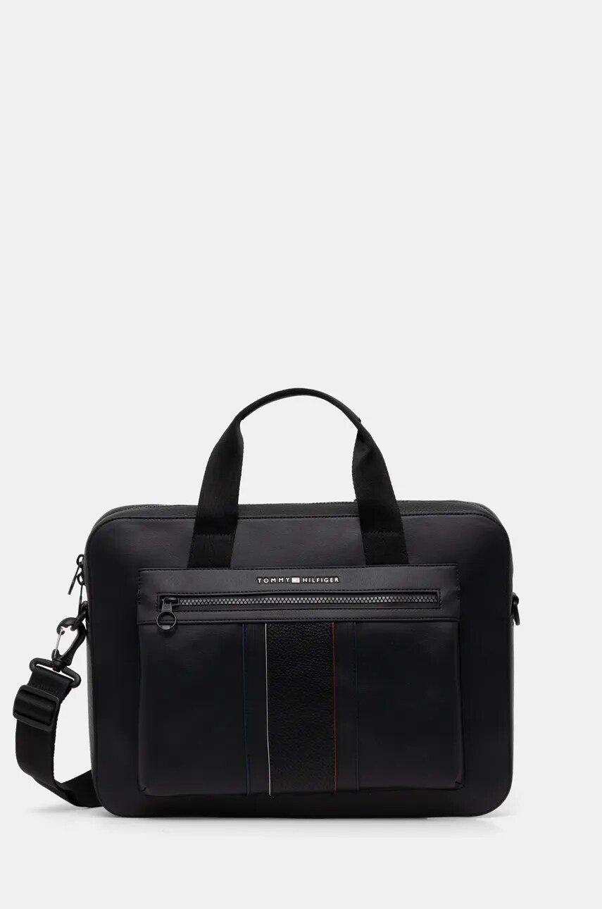 Levně Obal na notebook Tommy Hilfiger černá barva, AM0AM13096
