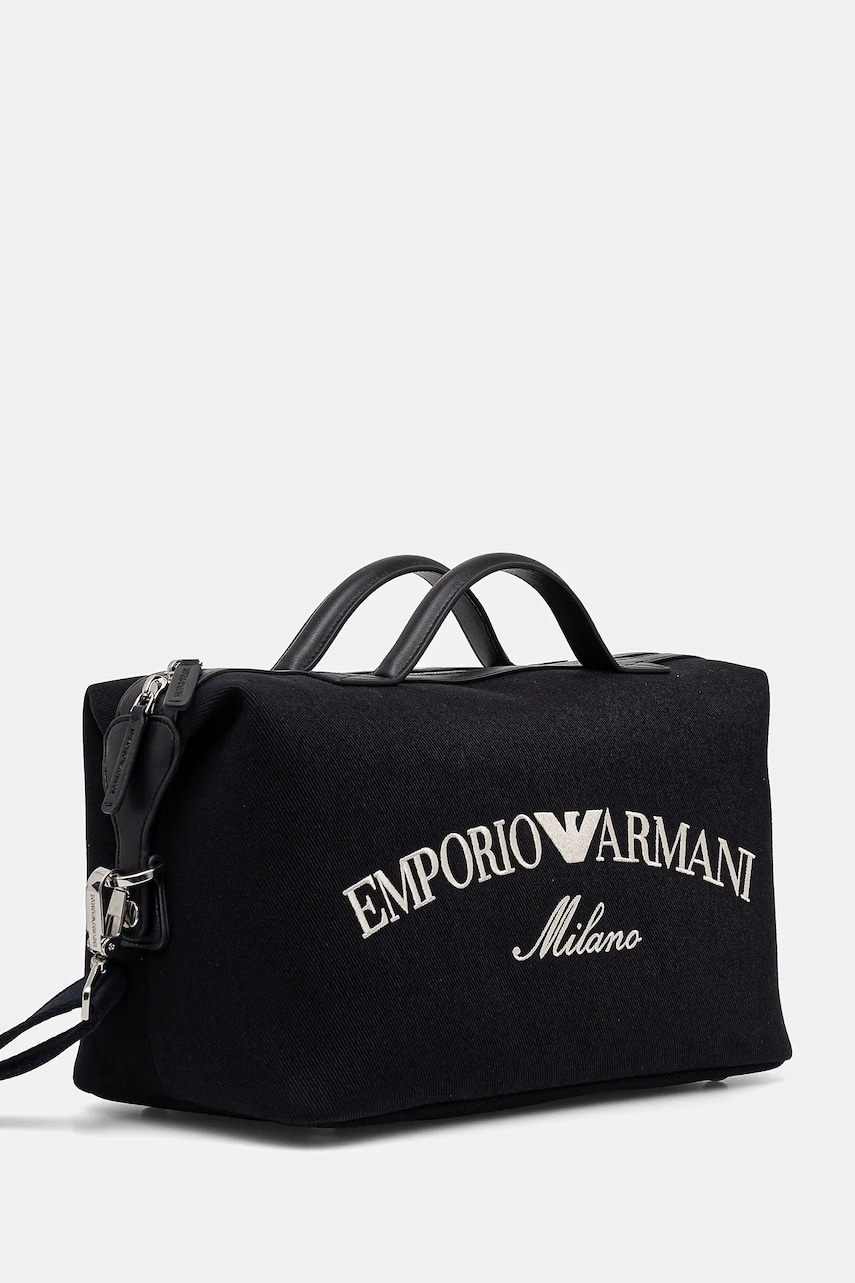 Хлопковая сумка Emporio Armani цвет синий EM001618 AF14671 Хлопковая сумка Emporio Armani цвет синий EM001618 AF14671