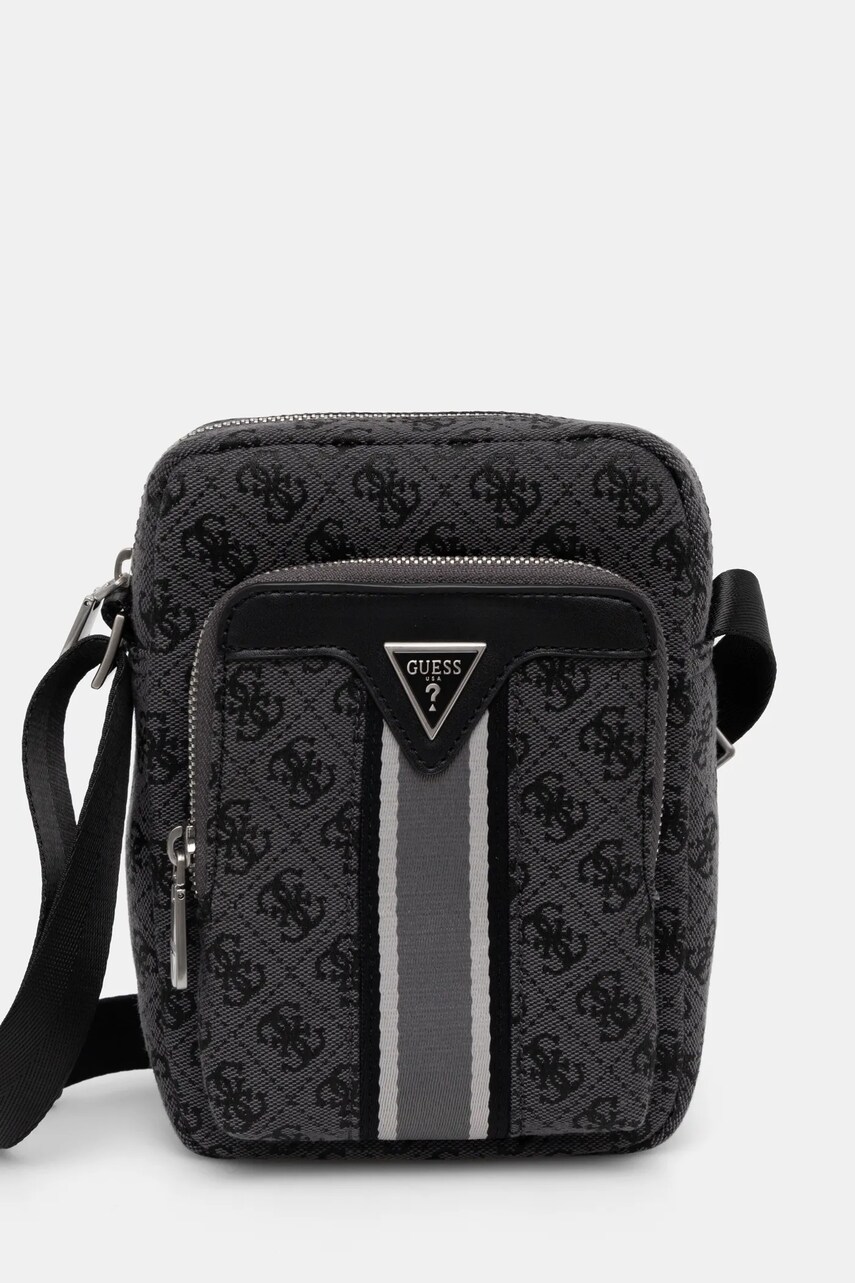 Levně Ledvinka Guess MILANO černá barva, HMMIST P5163
