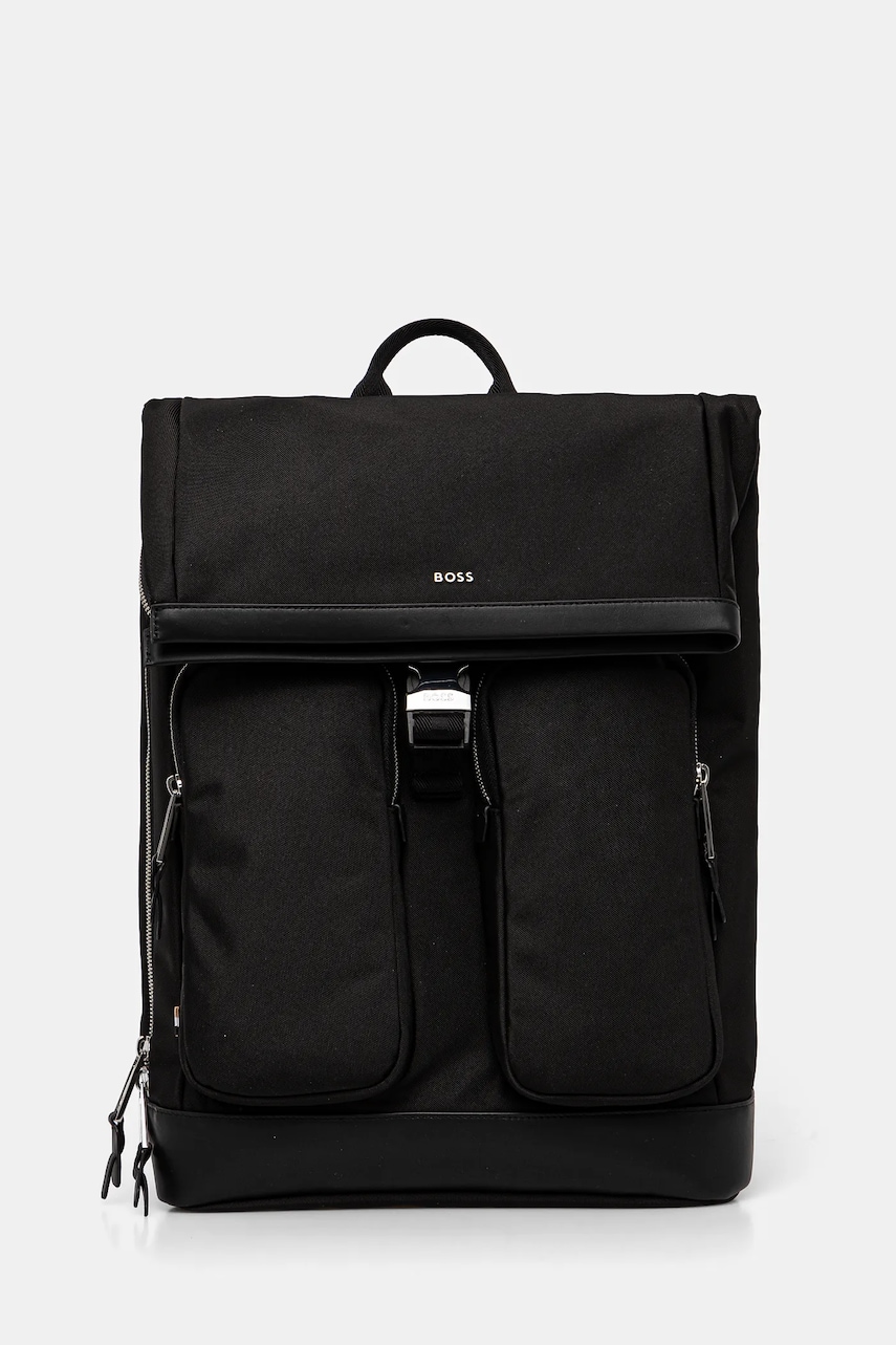BOSS rucsac barbati, culoarea negru, mare, neted, 50541572