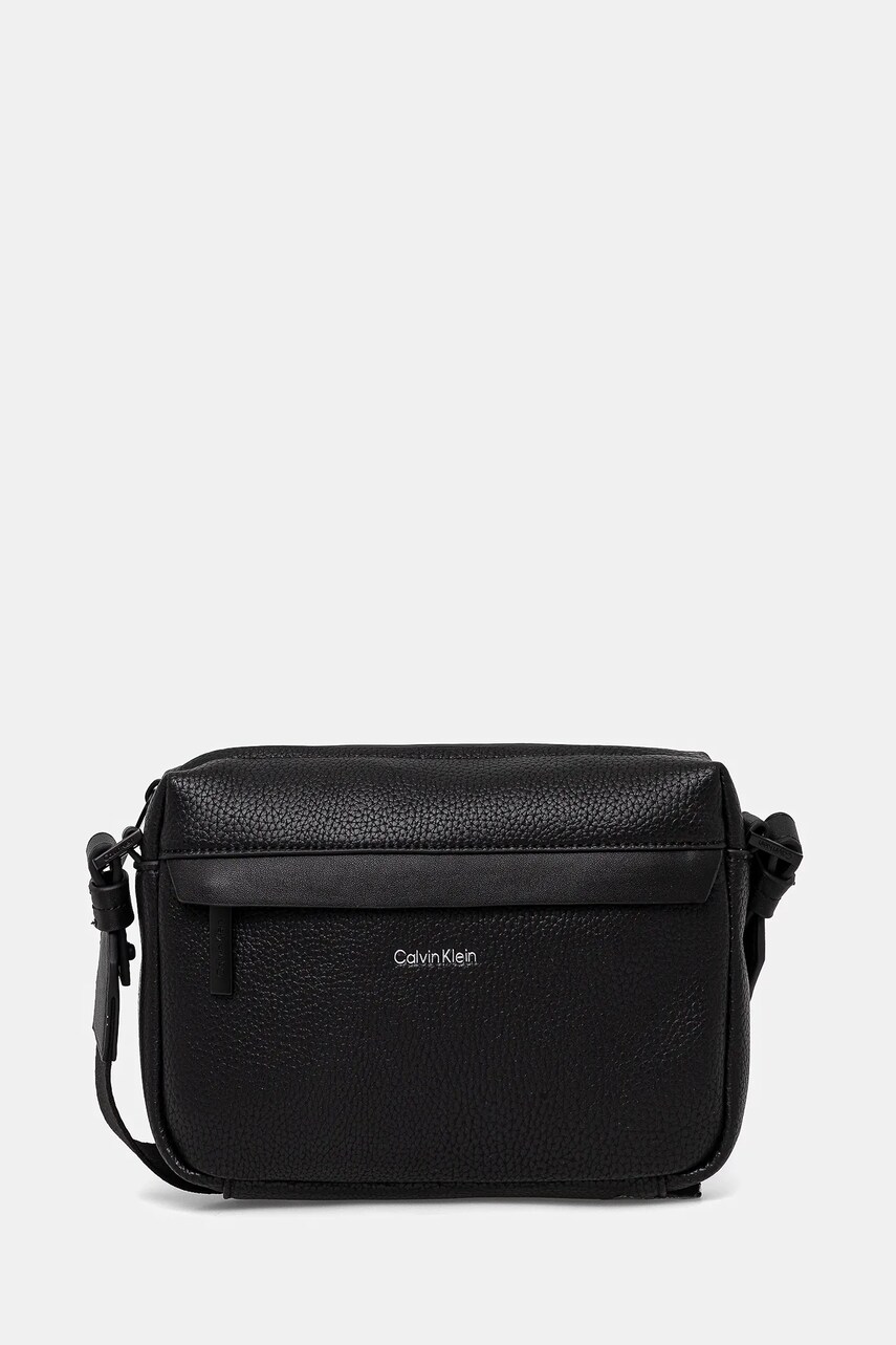Levně Taštička Calvin Klein pánská, černá barva, K50K512885