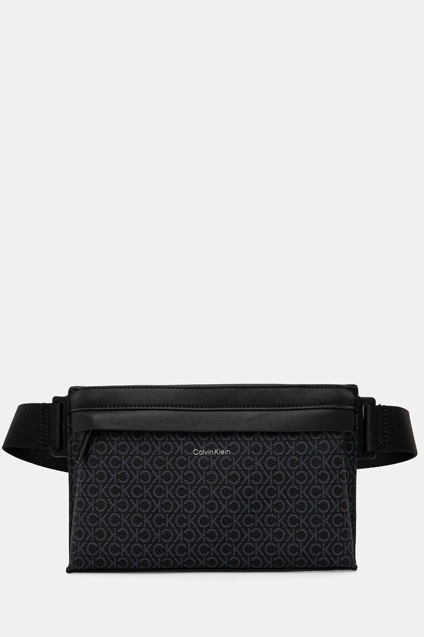 Levně Ledvinka Calvin Klein tmavomodrá barva, K50K513048