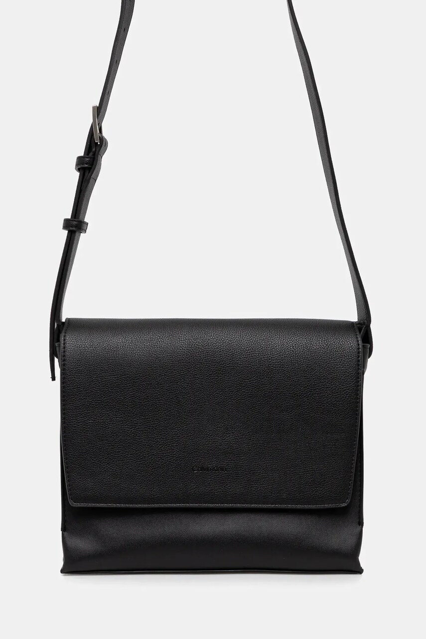Levně Ledvinka Calvin Klein pánská, černá barva, LV04D3034G