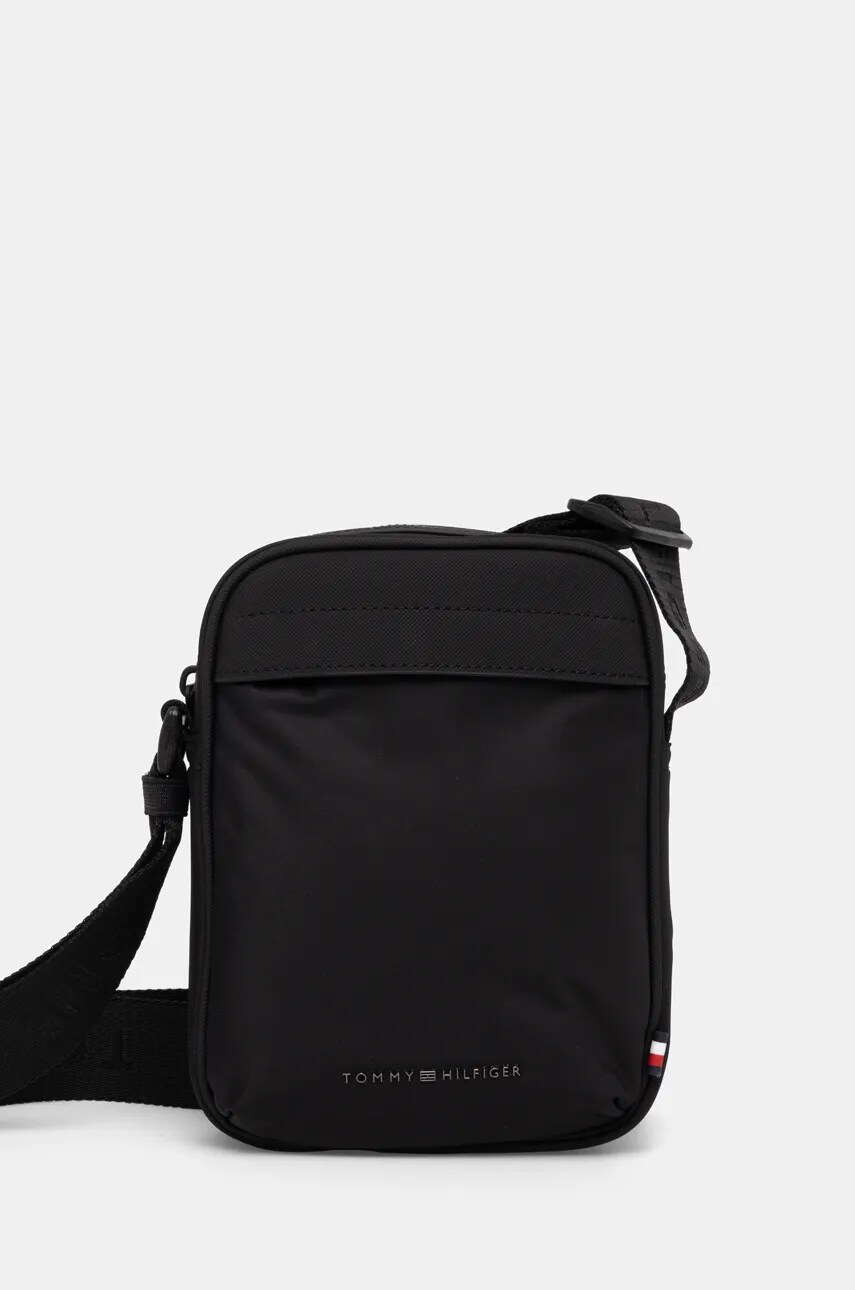 Levně Ledvinka Tommy Hilfiger černá barva, AM0AM13185