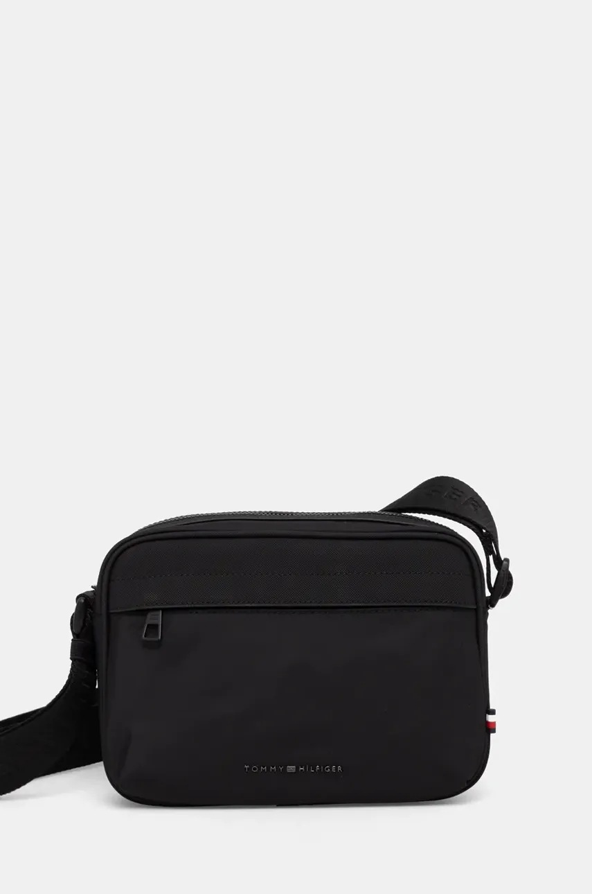 Levně Ledvinka Tommy Hilfiger černá barva, AM0AM13187