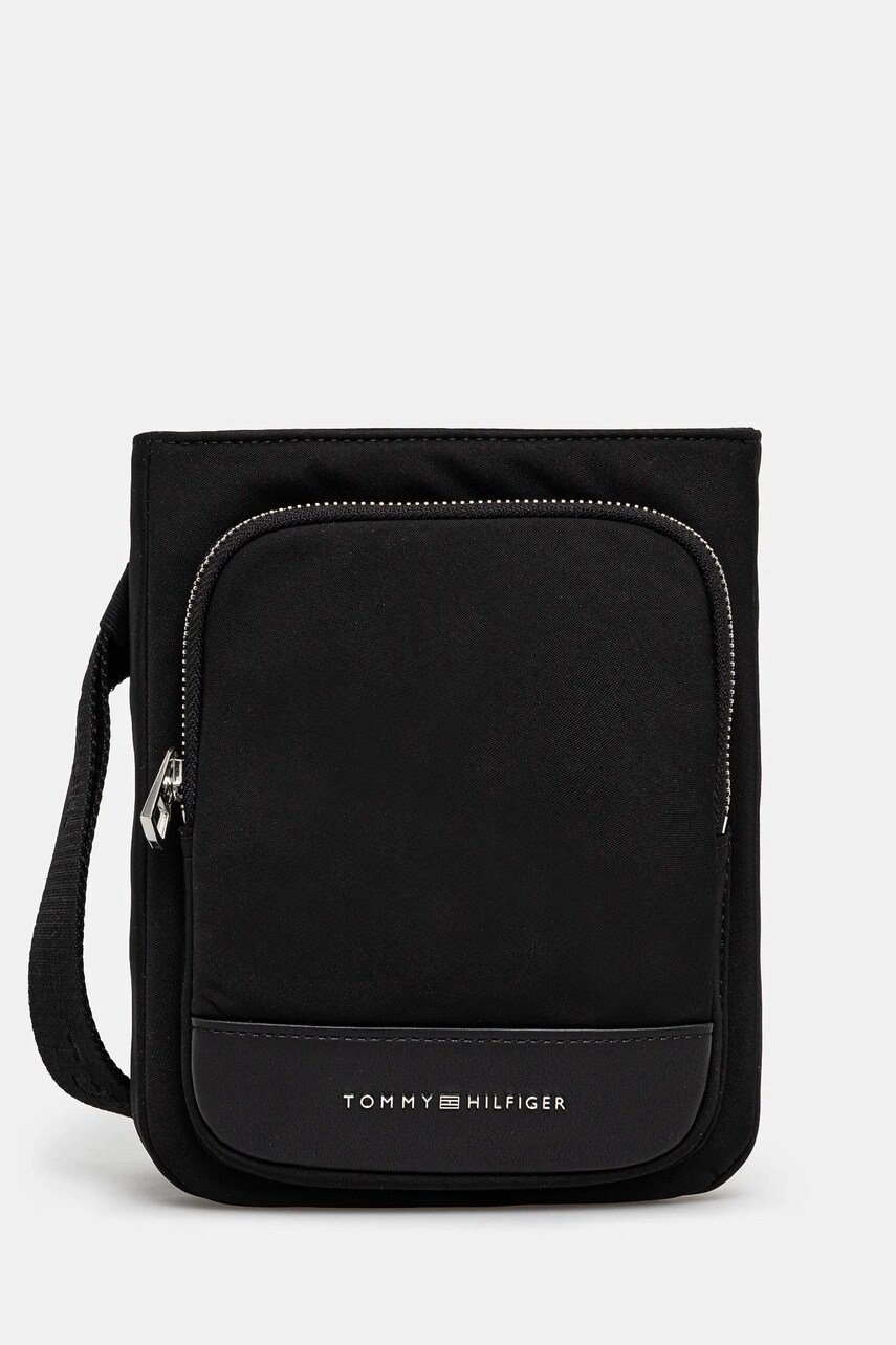 Levně Ledvinka Tommy Hilfiger černá barva, AM0AM13193