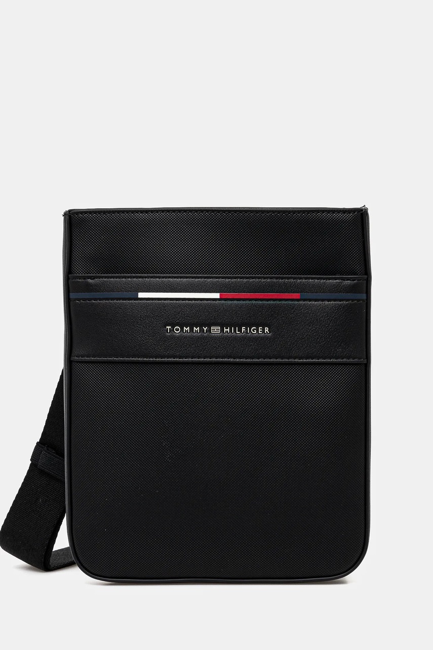 Levně Ledvinka Tommy Hilfiger černá barva, AM0AM13197