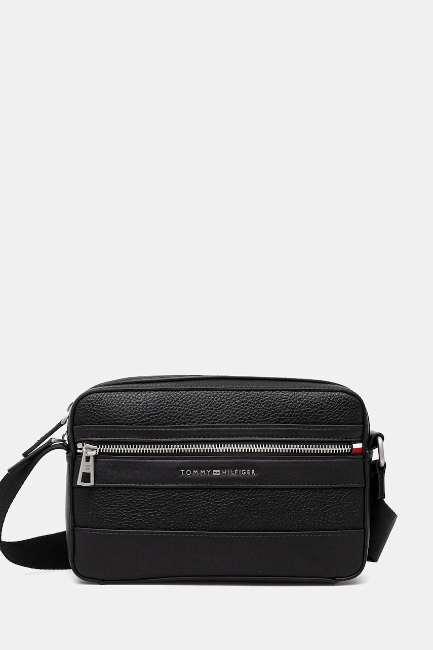 Levně Ledvinka Tommy Hilfiger černá barva, AM0AM13207