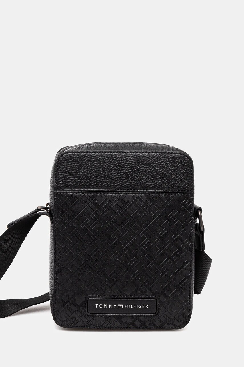 Levně Ledvinka Tommy Hilfiger černá barva, AM0AM13210