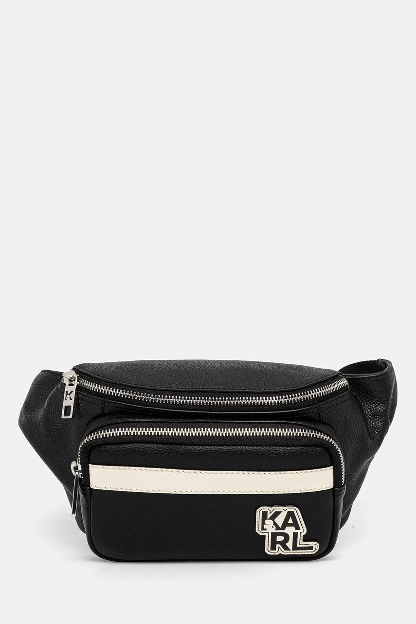 Karl Lagerfeld borseta barbati, culoarea negru, ASM30013
