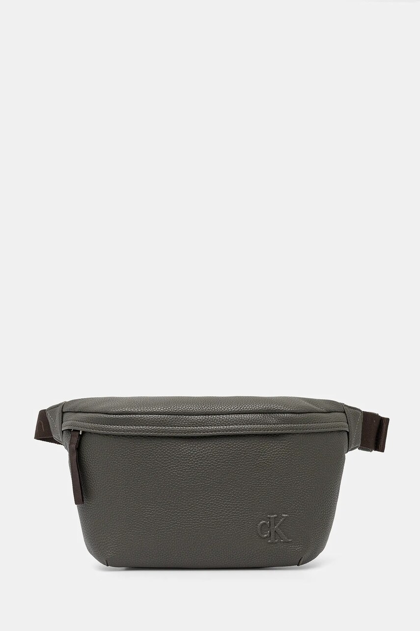 Levně Ledvinka Calvin Klein Jeans zelená barva, LV04G3082G