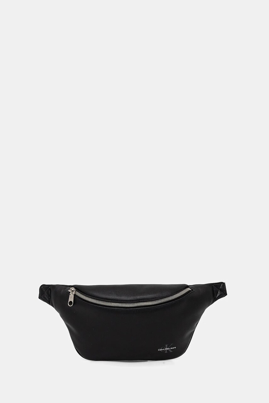 Levně Ledvinka Calvin Klein Jeans pánská, černá barva, LV04G3012G