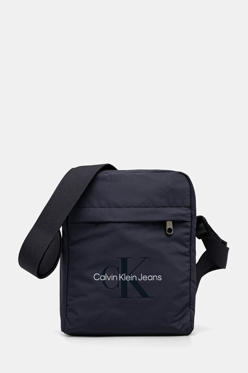 Levně Ledvinka Calvin Klein Jeans modrá barva, LV04G3000G