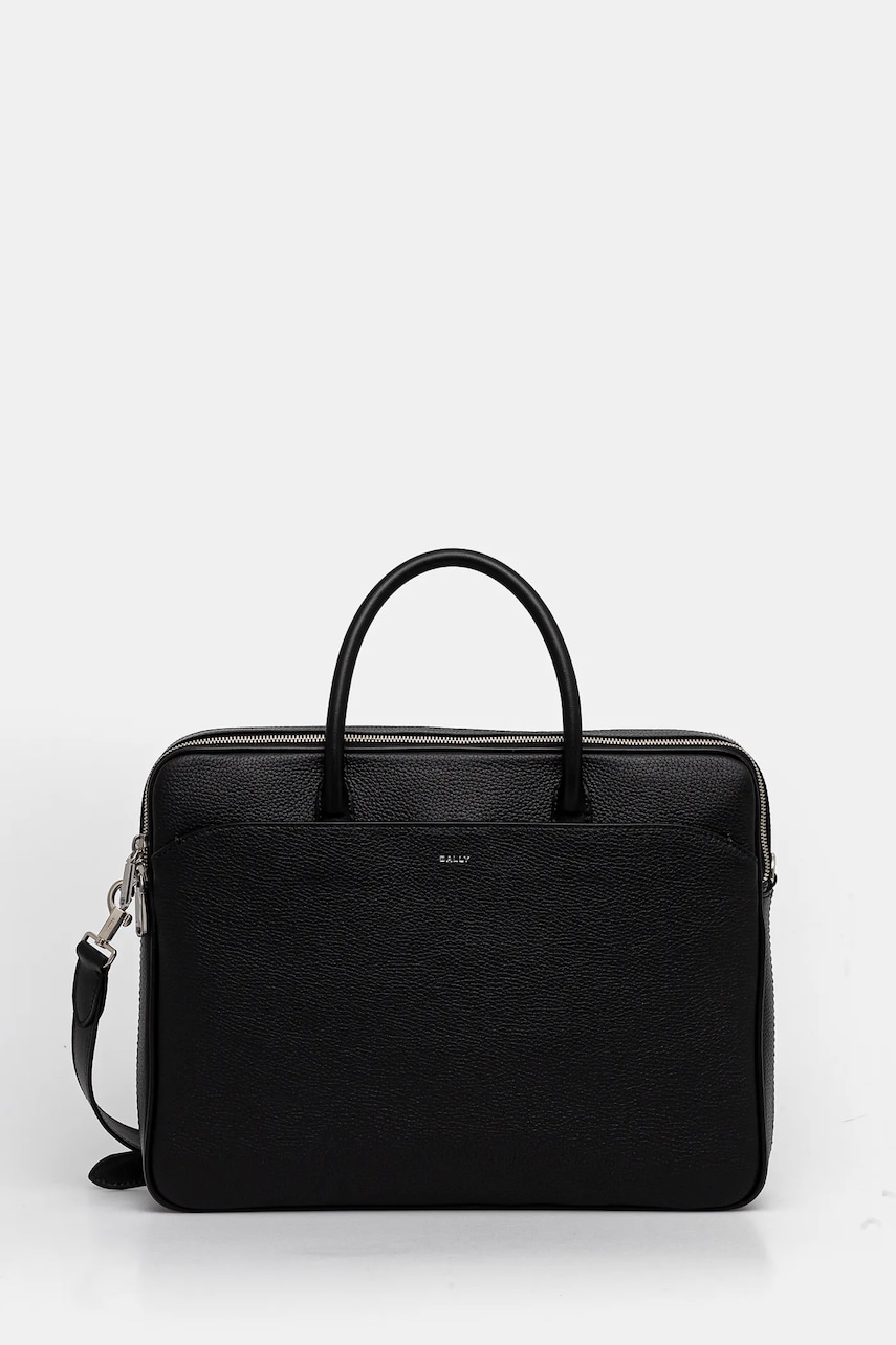 Bally geanta de piele culoarea negru, MAB01S Bally geanta de piele culoarea negru, MAB01S