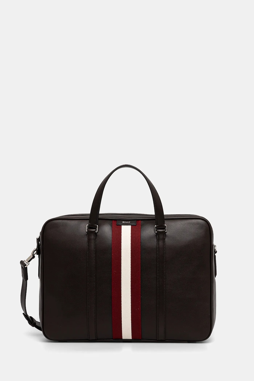 Bally geanta de piele culoarea maro, MAB01L Bally geanta de piele culoarea maro, MAB01L
