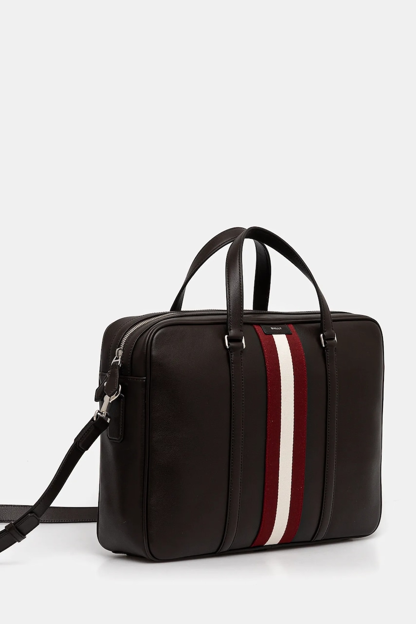Кожаная сумка Bally цвет коричневый MAB01L Кожаная сумка Bally цвет коричневый MAB01L
