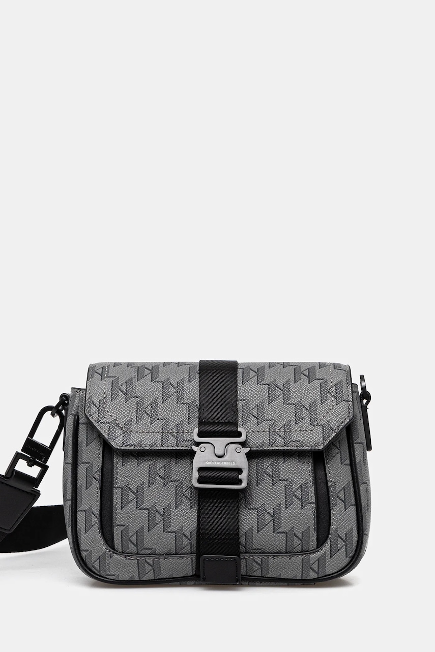 Levně Ledvinka Karl Lagerfeld K/MONOGRAM šedá barva, A2M30163